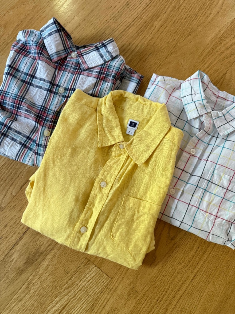 Janie & Jack Mixed Boys Long Sleeve Button Down Size 7